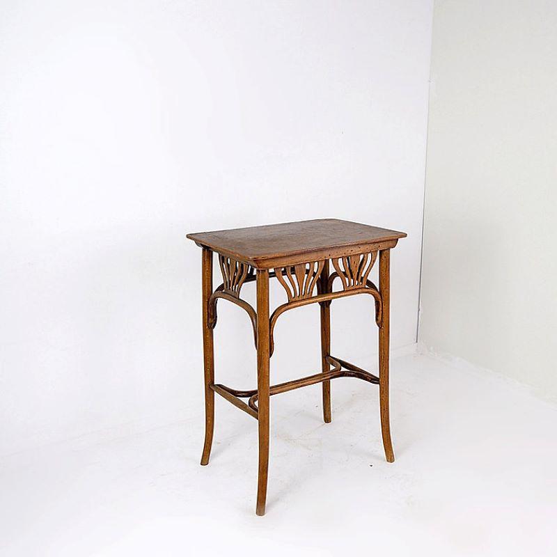 20th Century Art Nouveau Austrian Bentwood Small, Palm Side Table by Jacob and Joseph Kohn