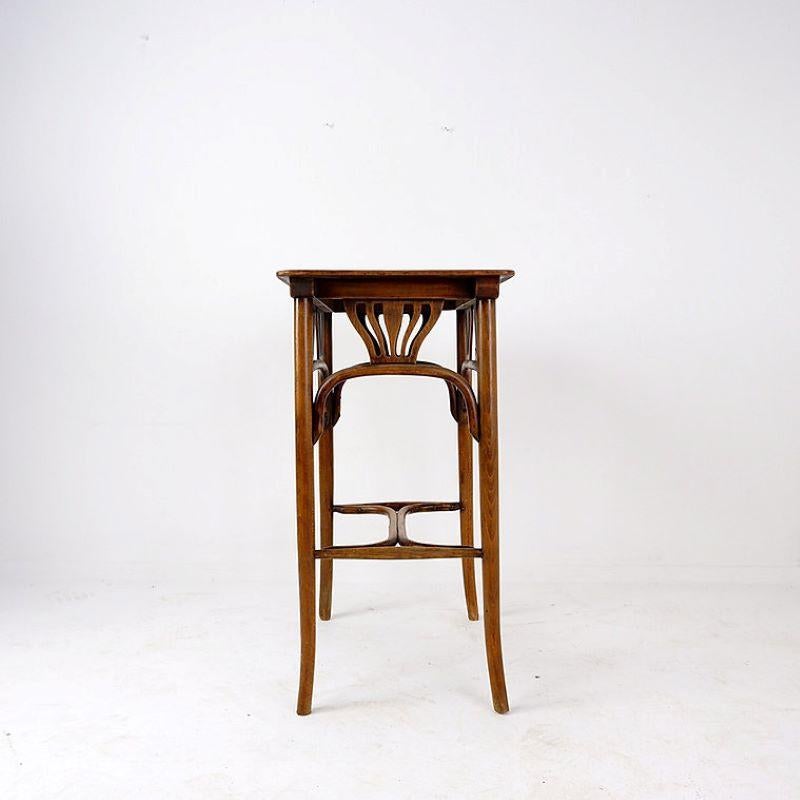 Art Nouveau Austrian Bentwood Small, Palm Side Table by Jacob and Joseph Kohn 3
