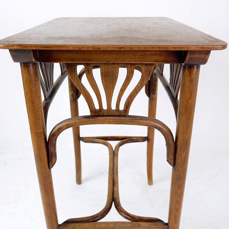 Art Nouveau Austrian Bentwood Small, Palm Side Table by Jacob and Joseph Kohn 5