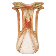 Art Nouveau Austrian Secessionist Sculptural Ceramic Vase by Julius Dressler