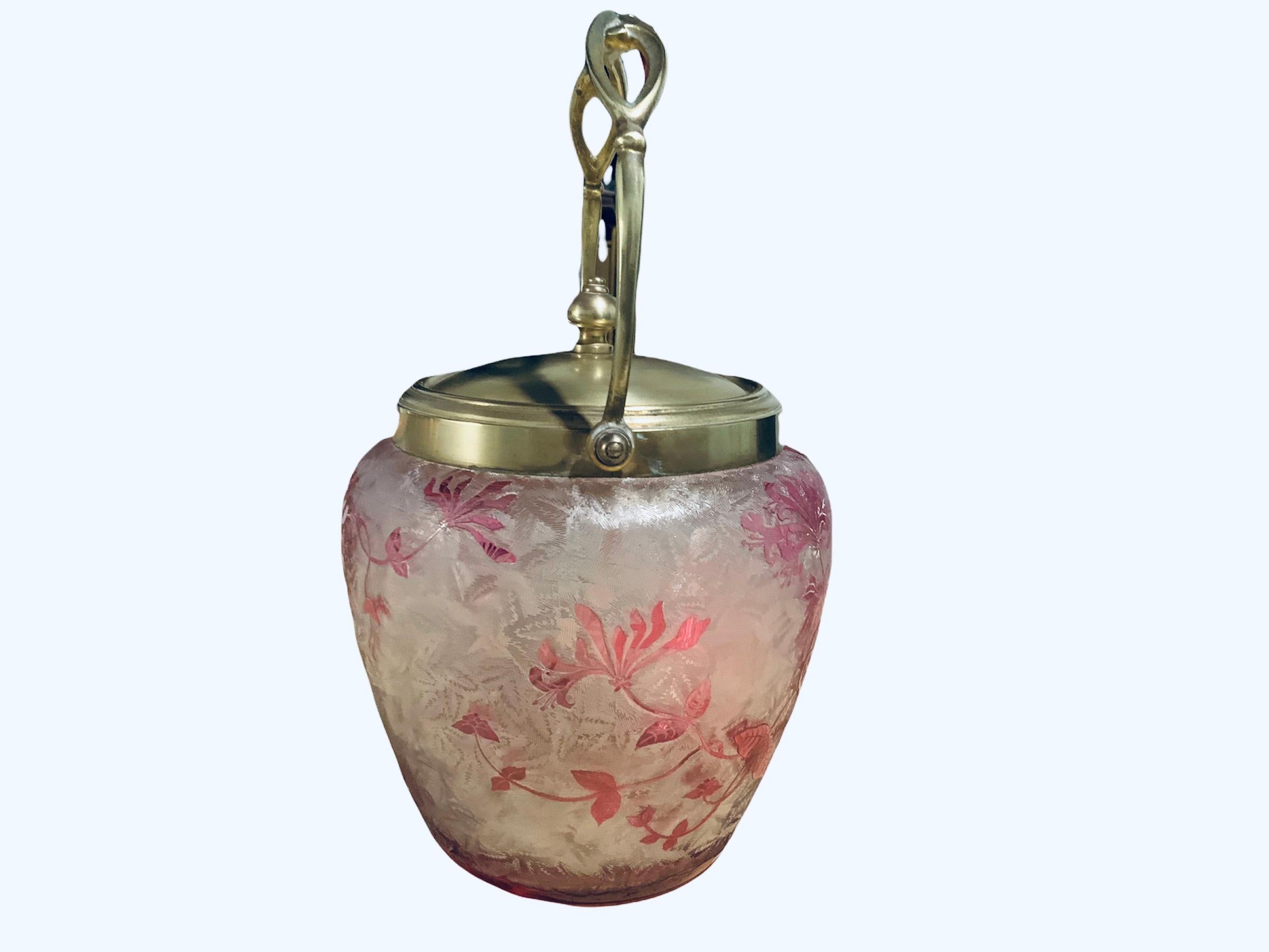 20th Century Art Nouveau Baccarat Crystal Cookie Lidded Jar/Bowl