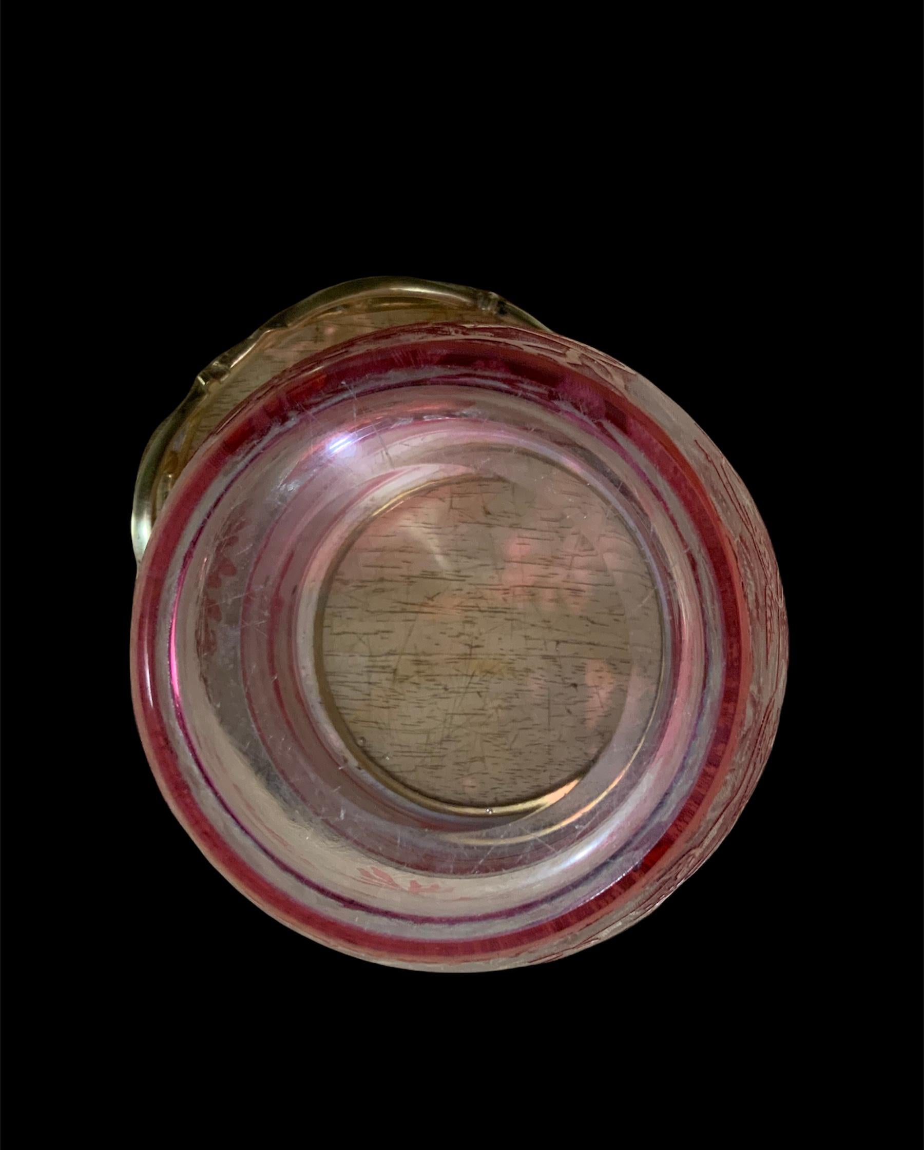 Art Nouveau Baccarat Crystal Cookie Lidded Jar/Bowl 2