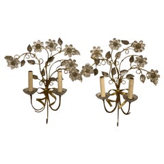 Appliques Art Nouveau de Bagues à motifs floraux, années 1920
