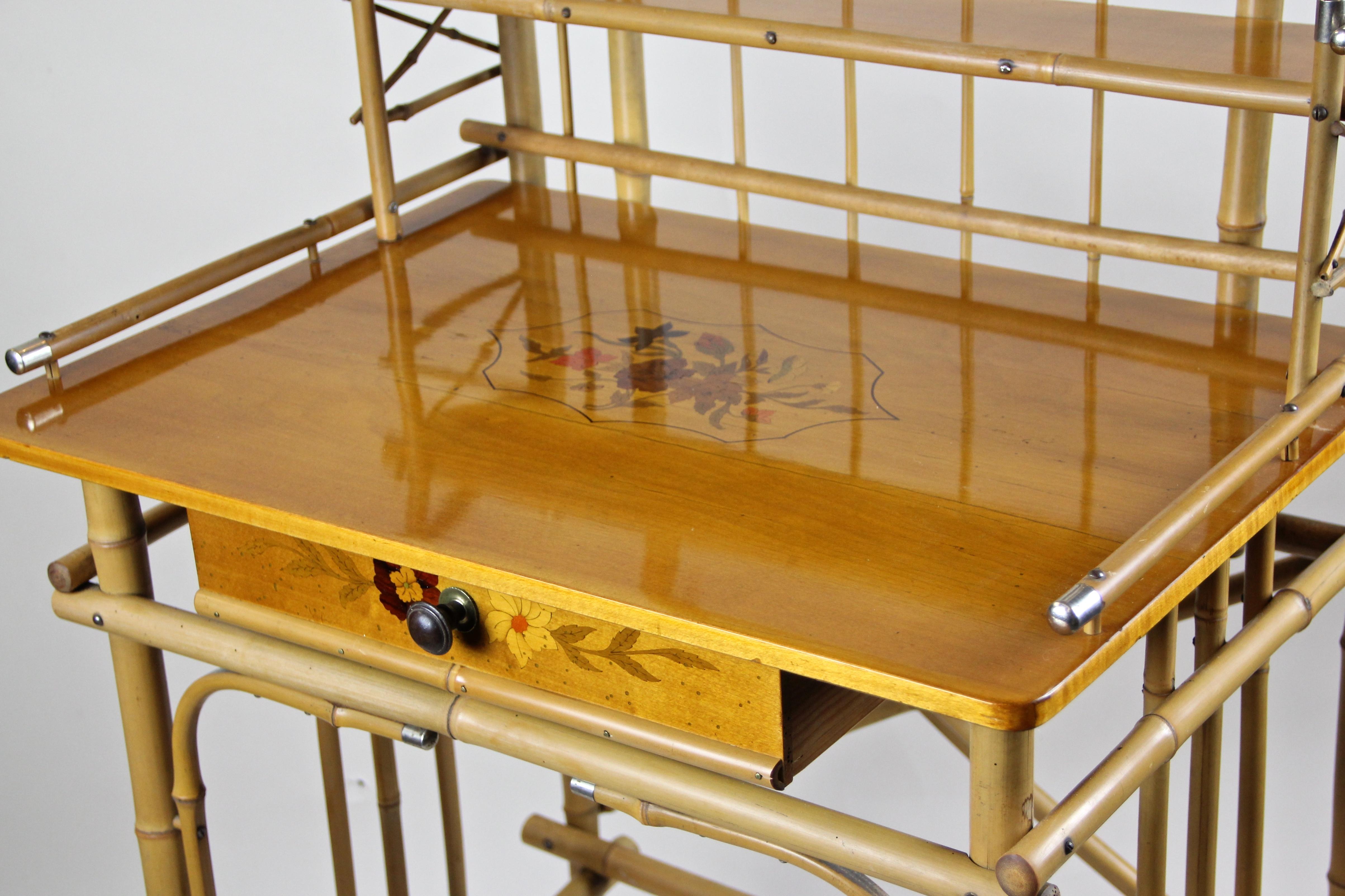 Art Nouveau Bamboo Vanity Table, Austria, circa 1910 8