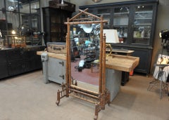 Art Nouveau Bambou Cheval Mirror, circa 1900