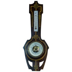 Antique Art Nouveau Barometer/Weather Station from the Early 20th Century
