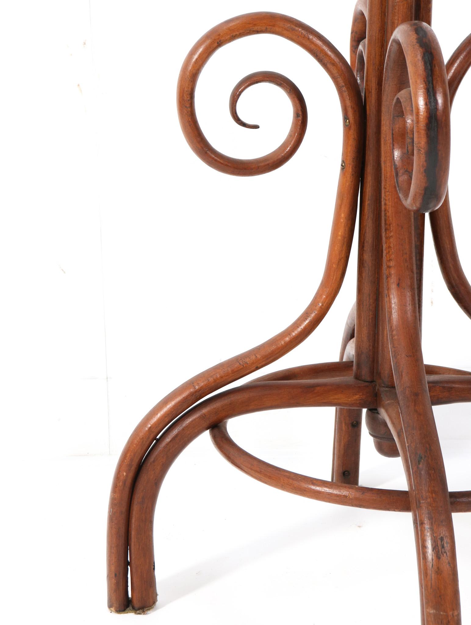 Art Nouveau Beech Bentwood Hat and Coat Stand, 1900s For Sale 1