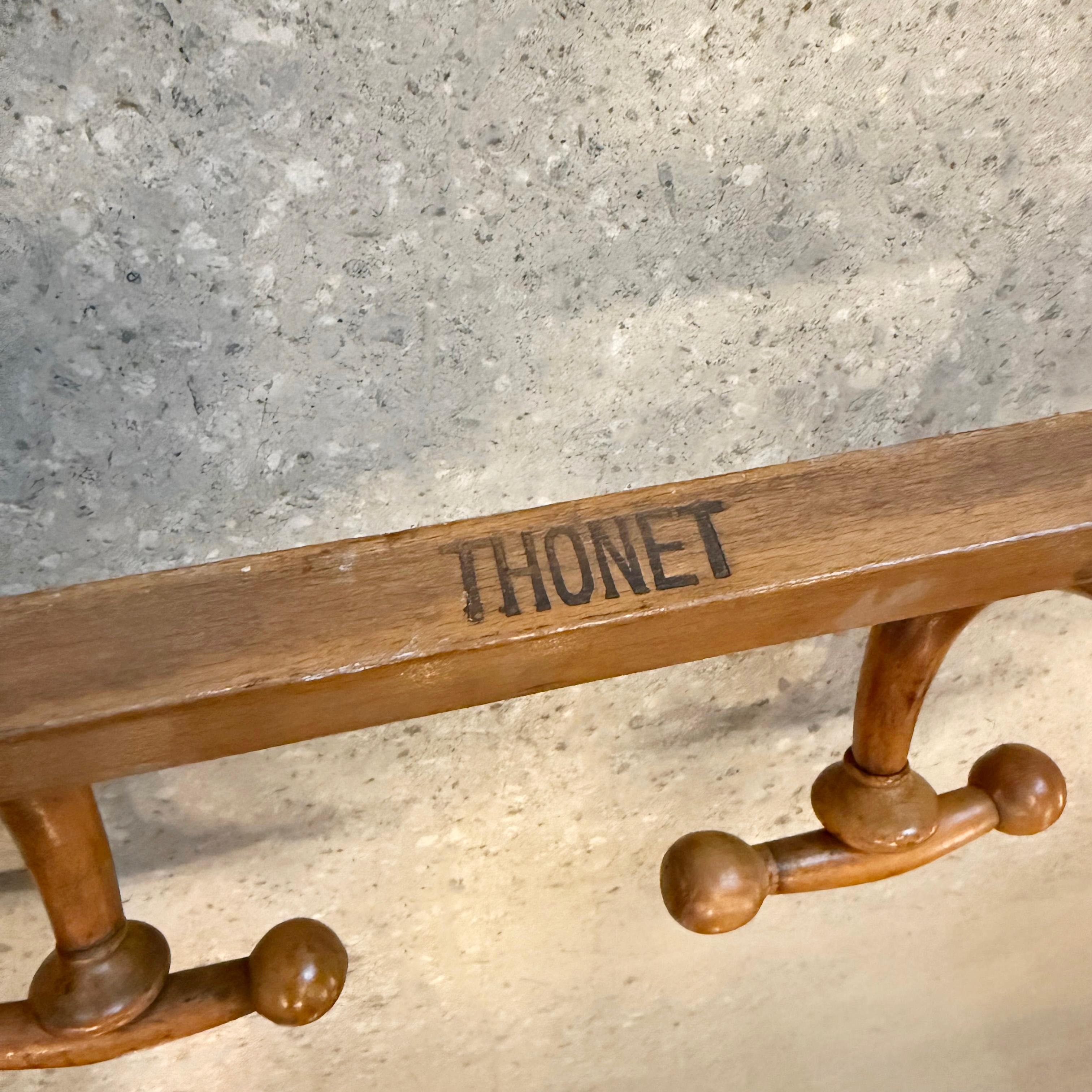 Art Nouveau Beech Bentwood Wall Coatrack By Gebrüder Thonet 3