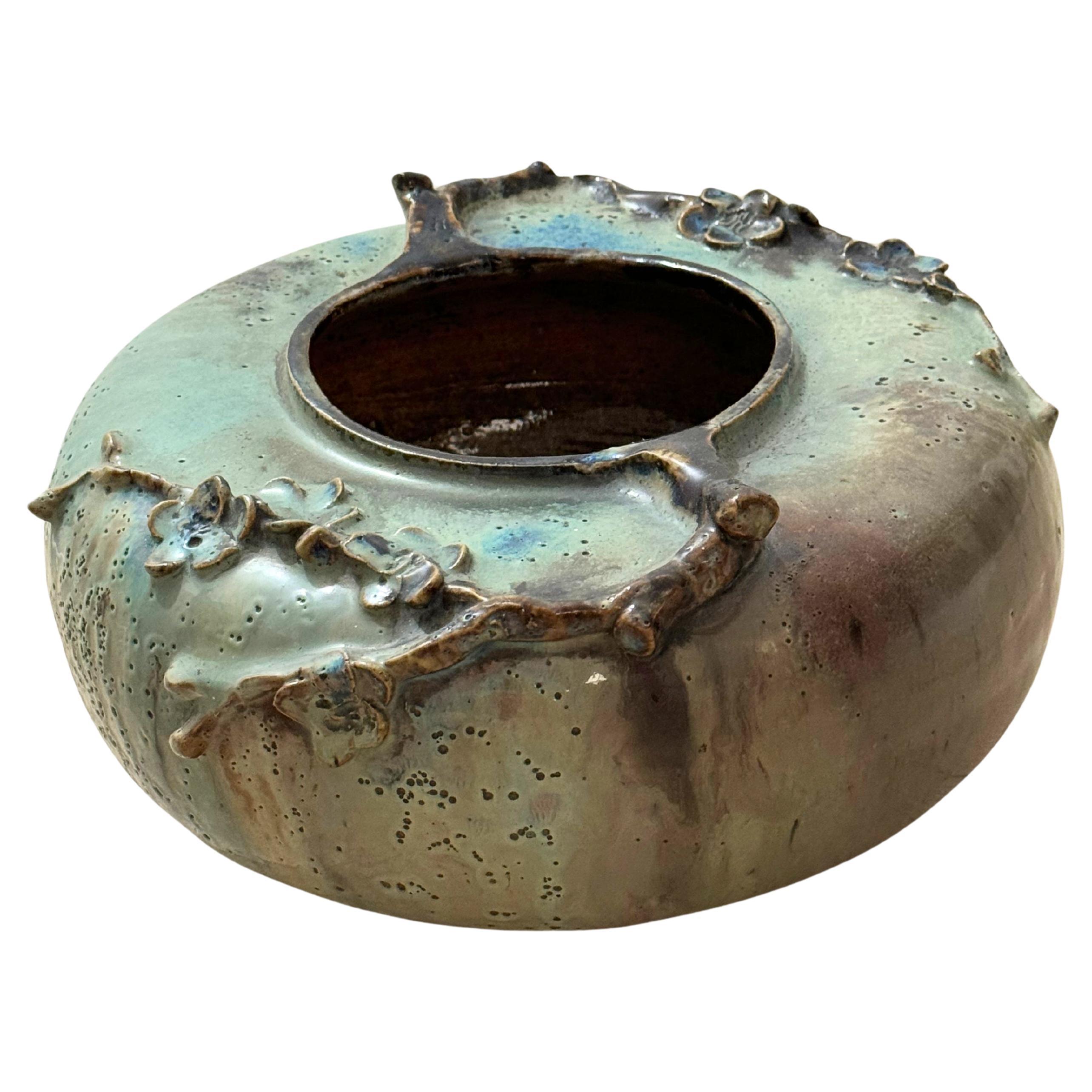 Art Nouveau Belgium Stoneware Studio Pottery Vase