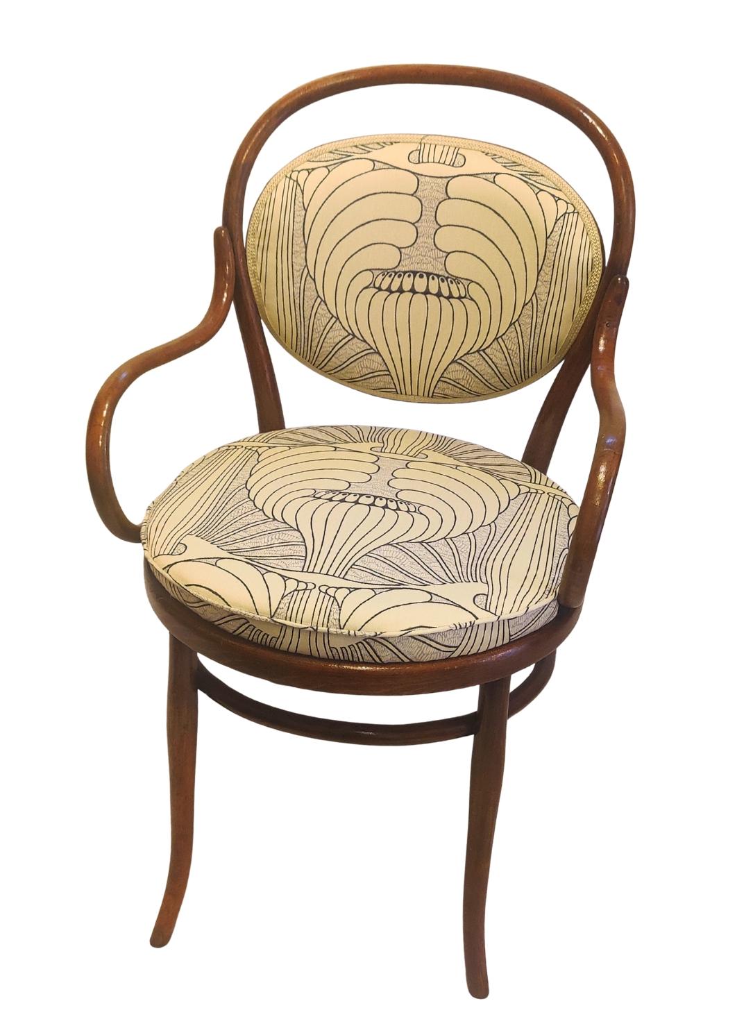Jugendstil-Sessel aus Bugholz, Thonet zugeschrieben, um 1900 (Österreichisch) im Angebot