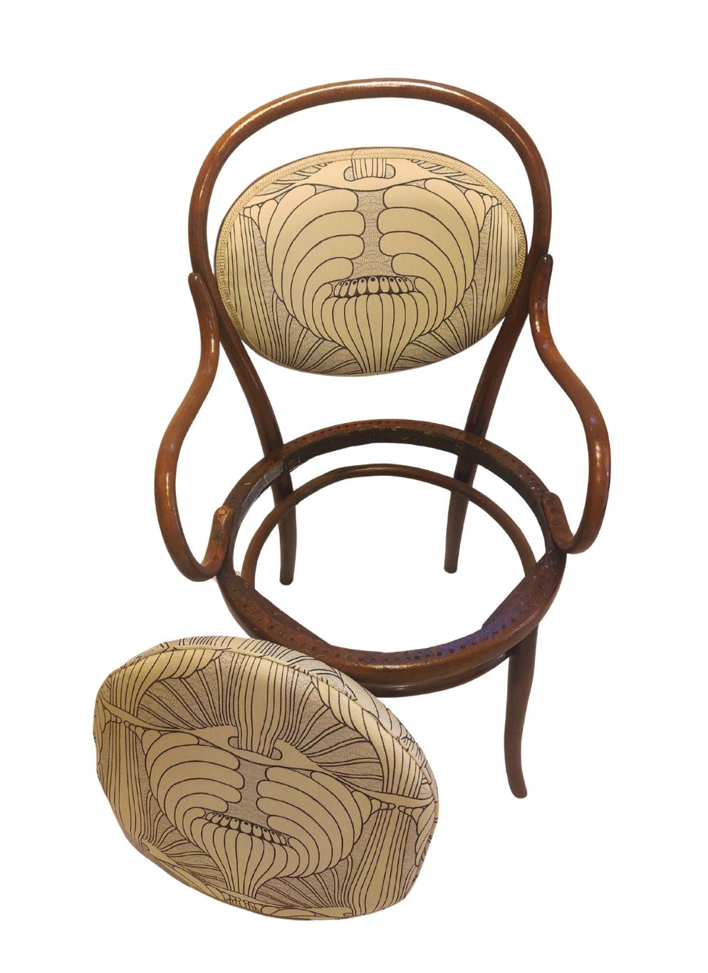 Jugendstil-Sessel aus Bugholz, Thonet zugeschrieben, um 1900 (Frühes 20. Jahrhundert) im Angebot