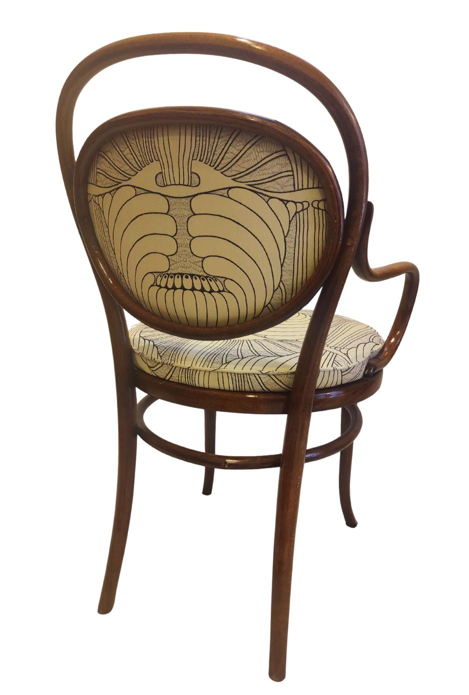 Jugendstil-Sessel aus Bugholz, Thonet zugeschrieben, um 1900 (Buchenholz) im Angebot