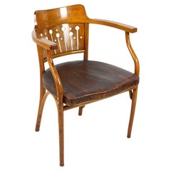 Jugendstil-Sessel aus Bugholz, Entwurf Otto Wagner für Thonet, Österreich, um 1900