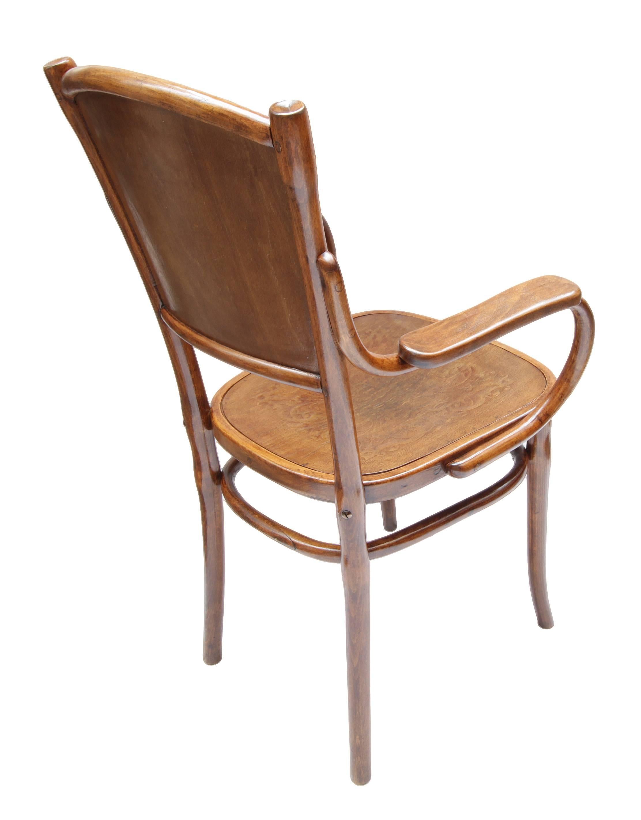 Jugendstil-Sessel aus Bugholz (Art nouveau) im Angebot