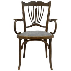 Art Nouveau Bentwood Armchair Includes Refinishing and Recovering, circa 1900