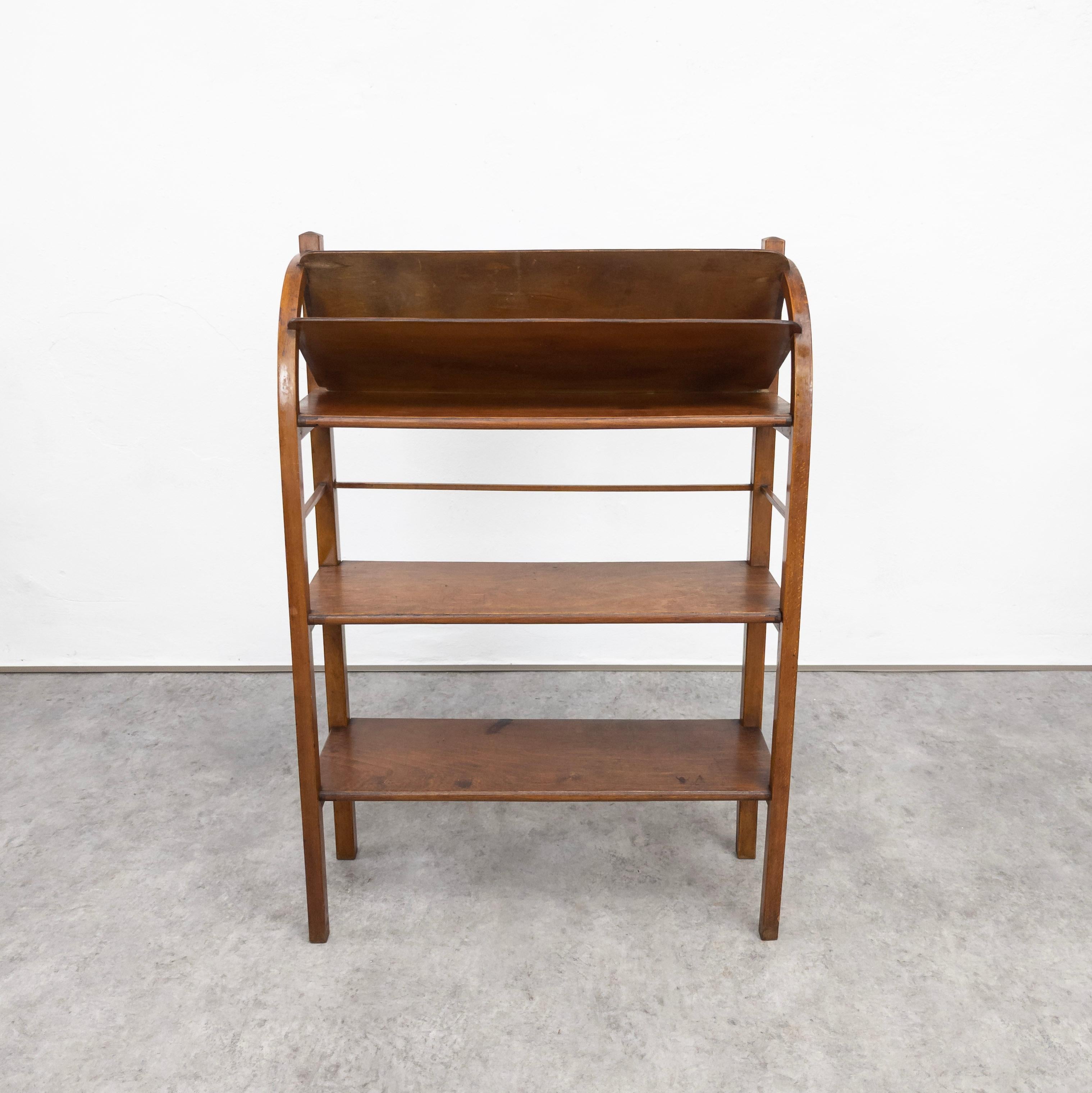 Early 20th Century Art Nouveau Bentwood Bookshelf from Fischel