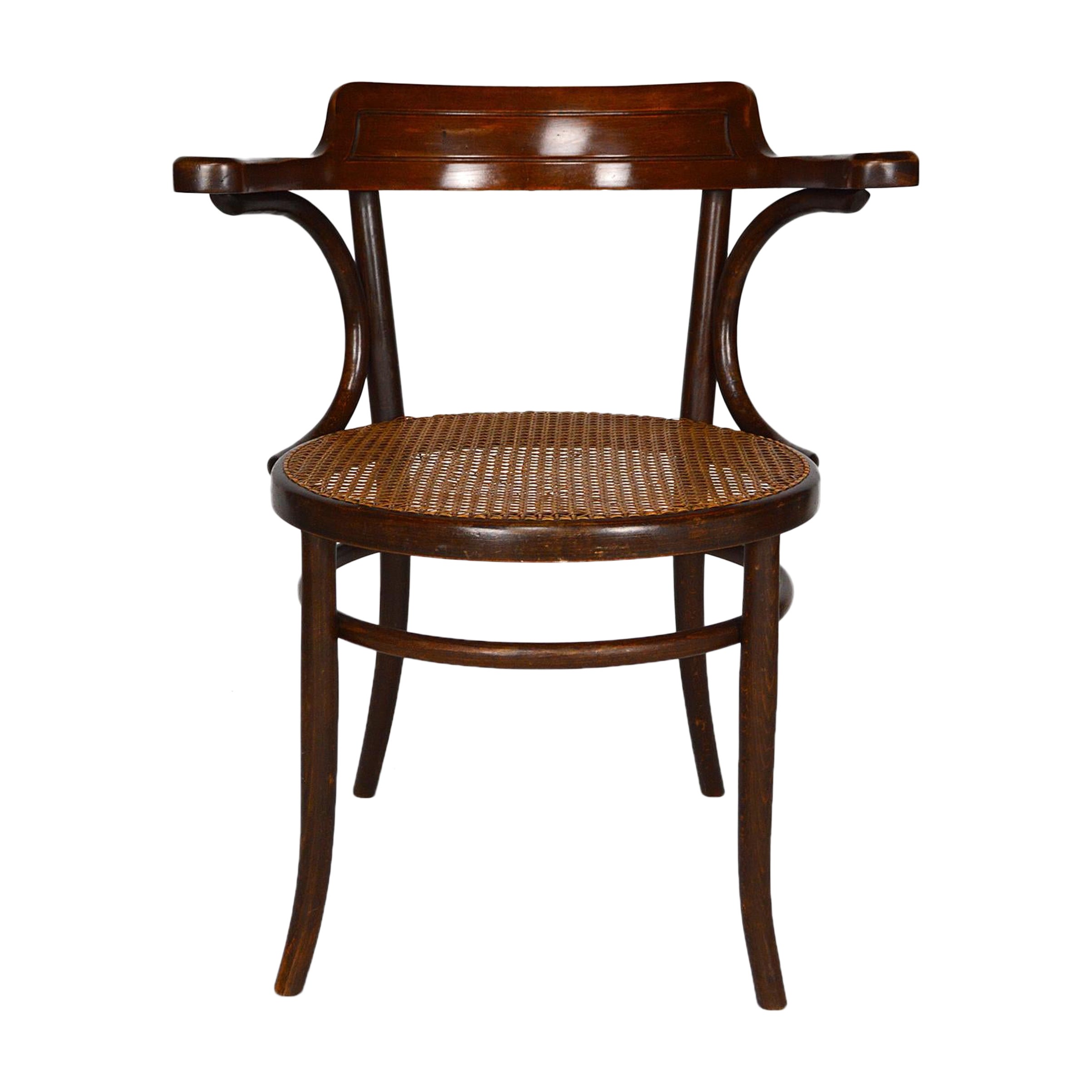 Art Nouveau Bentwood Desk Armchair by Fischel, circa 1900