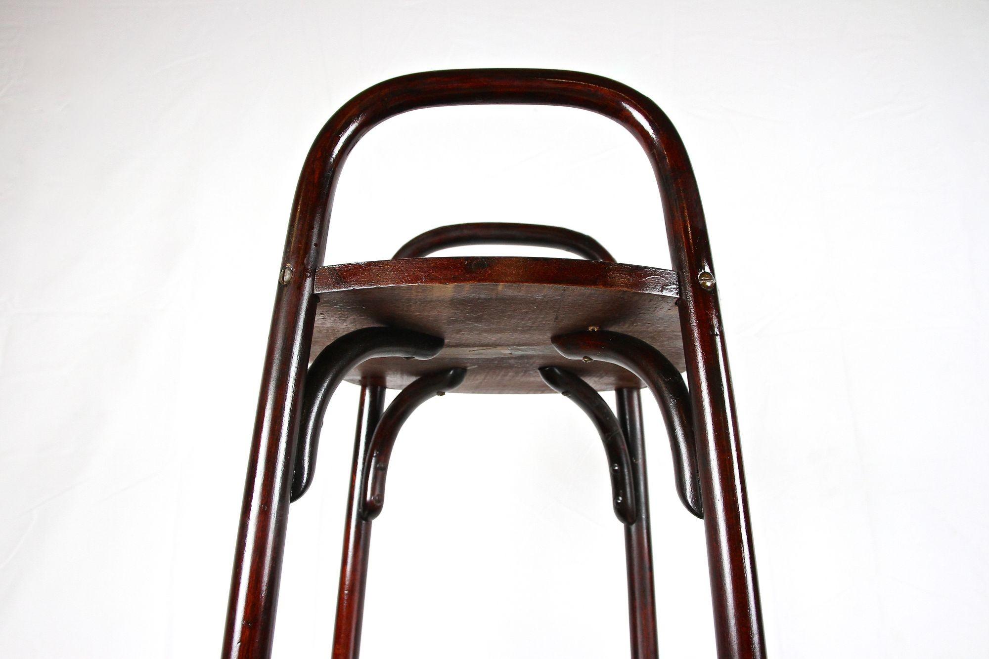Art Nouveau Bentwood Etagere/ Pedestal/ Plant Stand by Thonet, AT, ca. 1906 6