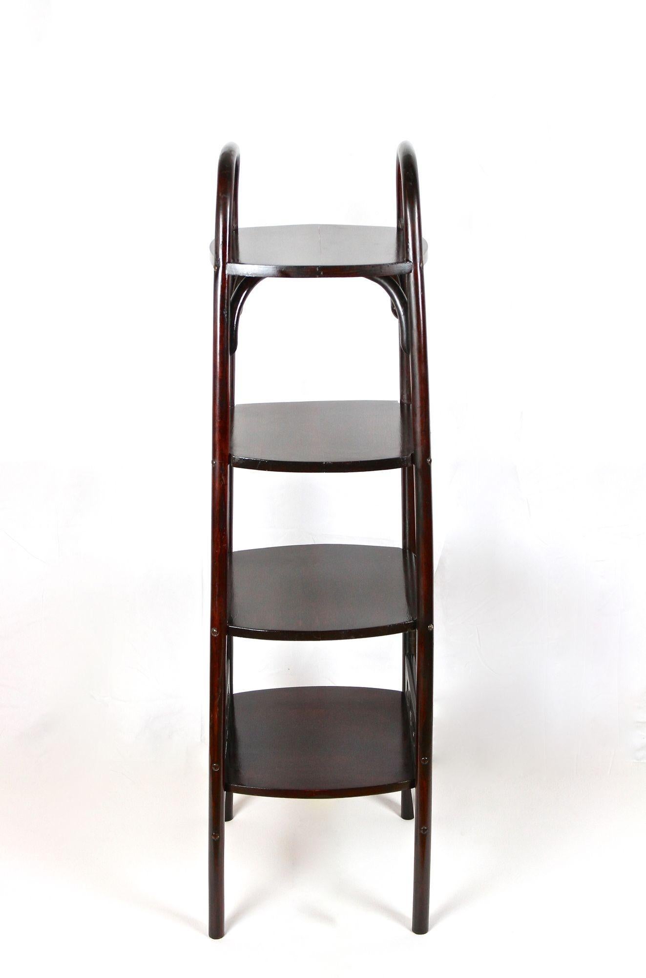 20th Century Art Nouveau Bentwood Etagere/ Pedestal/ Plant Stand by Thonet, AT, ca. 1906