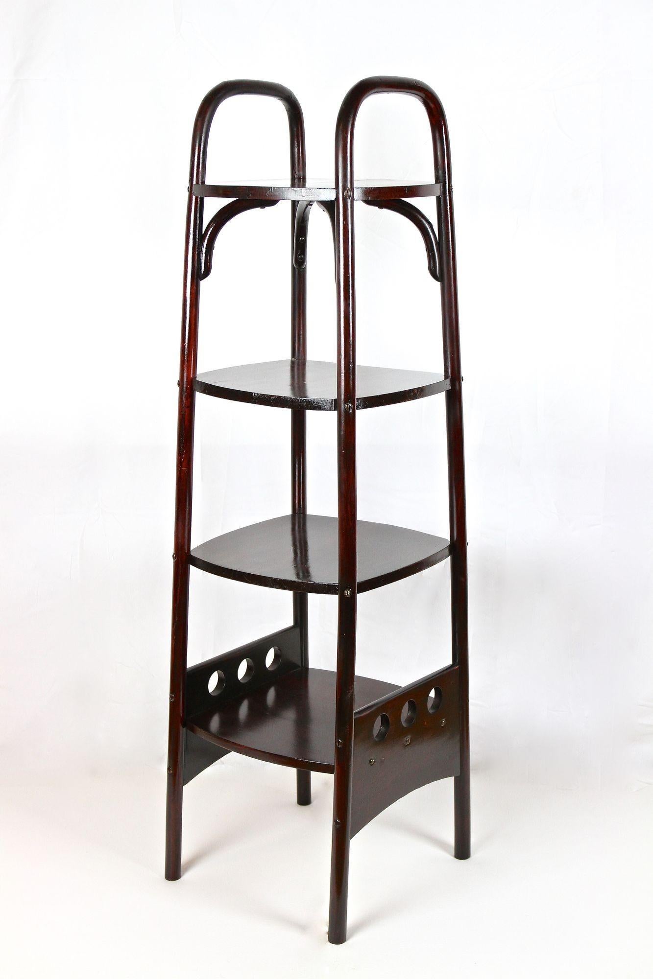 Art Nouveau Bentwood Etagere/ Pedestal/ Plant Stand by Thonet, AT, ca. 1906 1