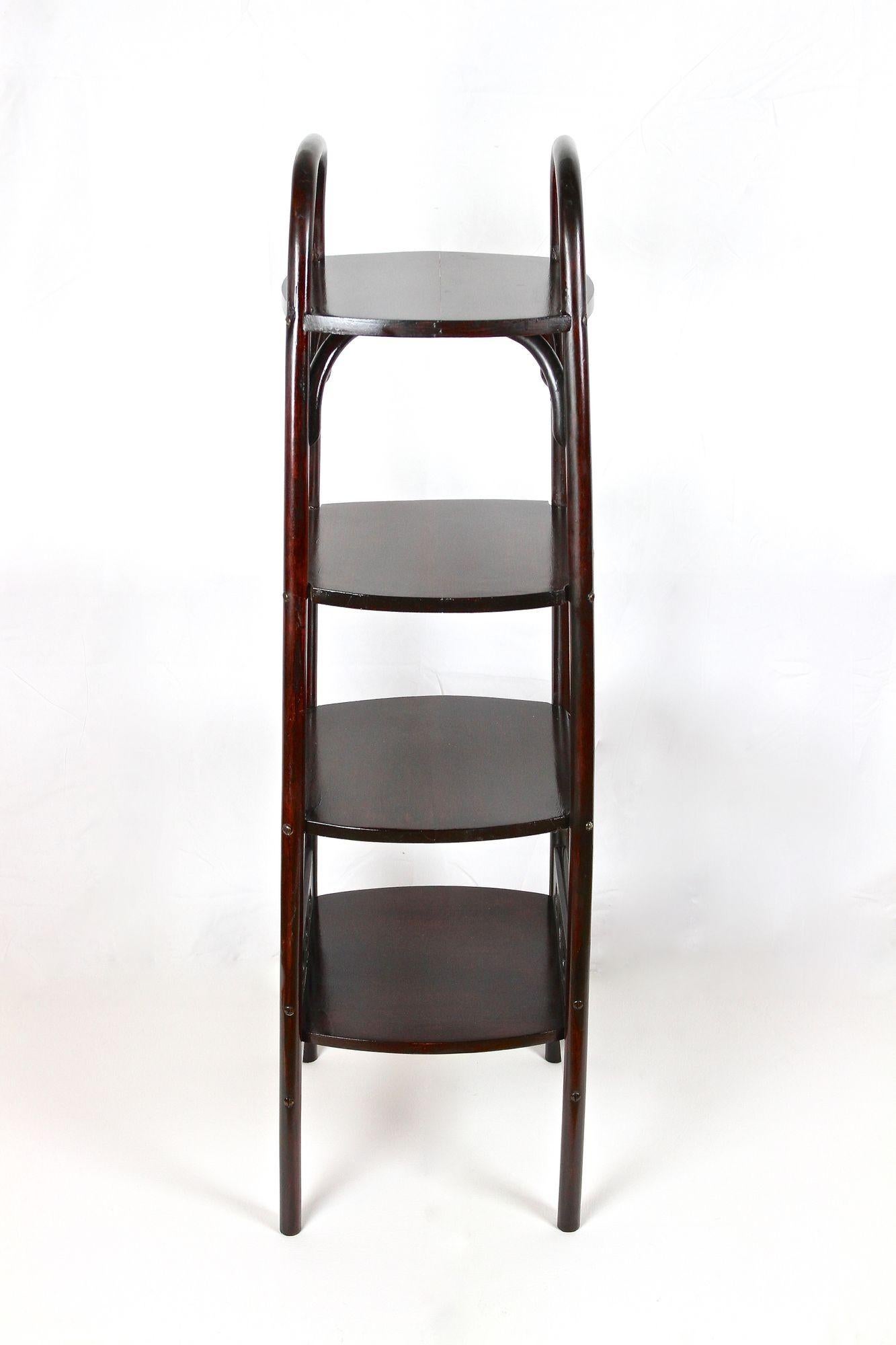 Art Nouveau Bentwood Etagere/ Pedestal/ Plant Stand by Thonet, AT, ca. 1906 3