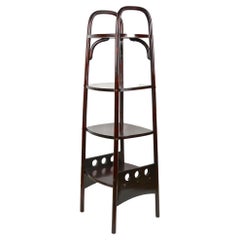 Jugendstil-Etagere/Sockel/Pflanzgefstnder aus Bugholz von Thonet, AT, ca. 1906