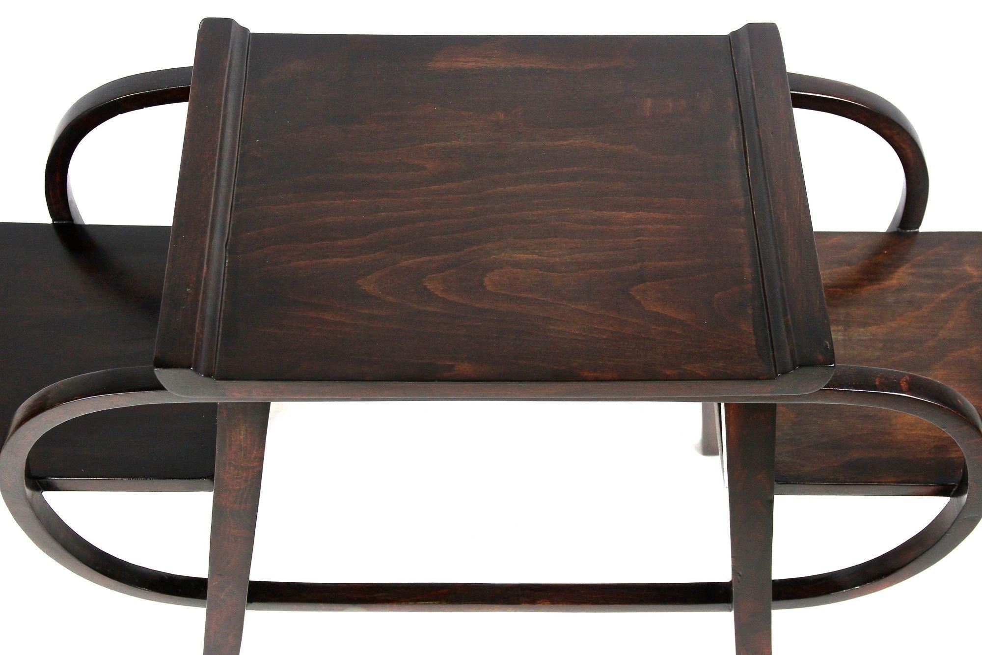 Estantería/mesita auxiliar/pedestal de flores Art Nouveau de madera curvada, Austria ca. 1905 en Bueno estado para la venta en Lichtenberg, AT