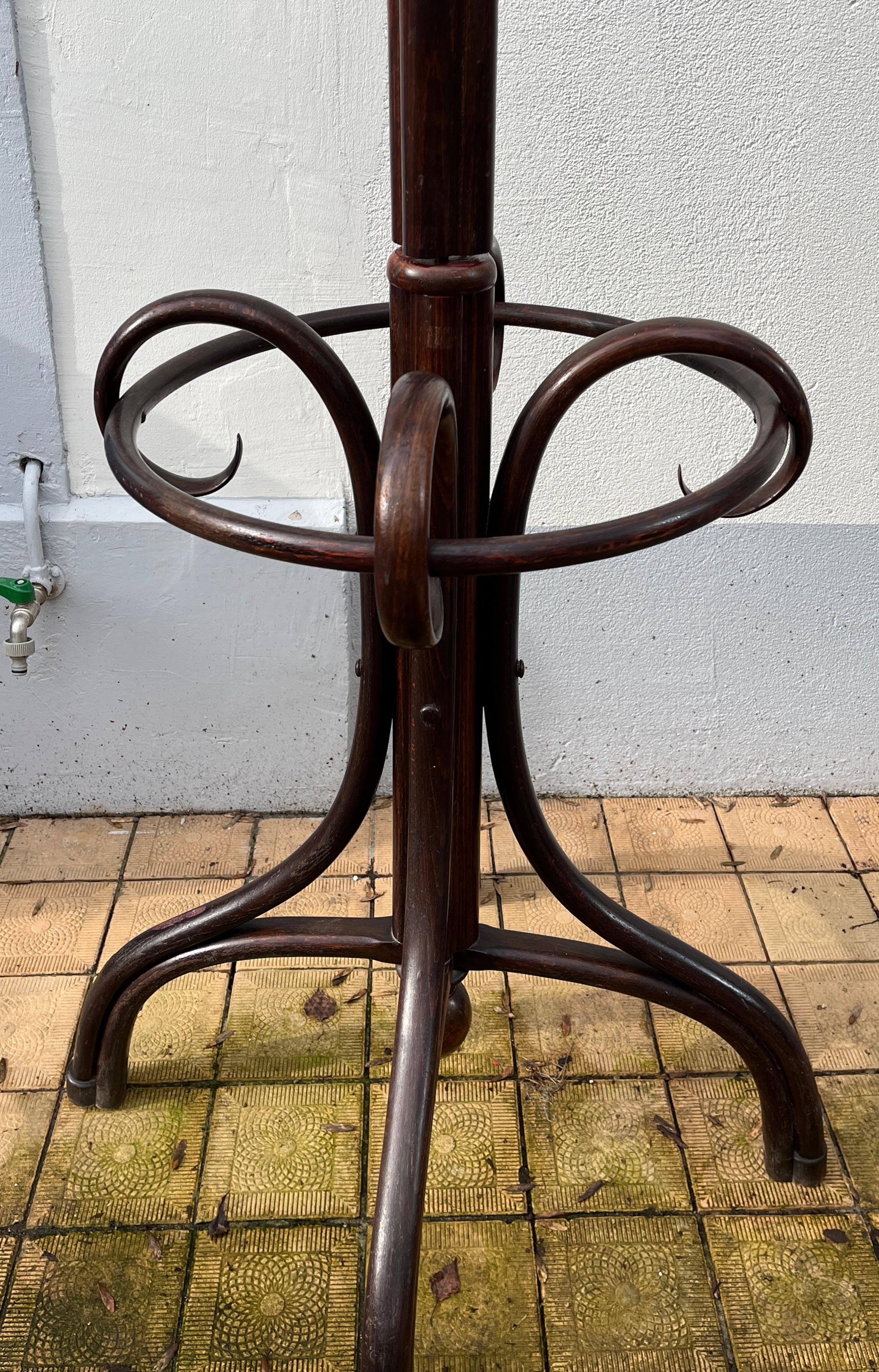 Art Nouveau Bentwood Large Coat Rack /Umbrella Thonet Vienna, 1879-1887 For Sale 3