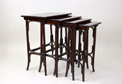 Art Nouveau Bentwood Nesting Tables by Thonet, Marked, Austria circa 1905