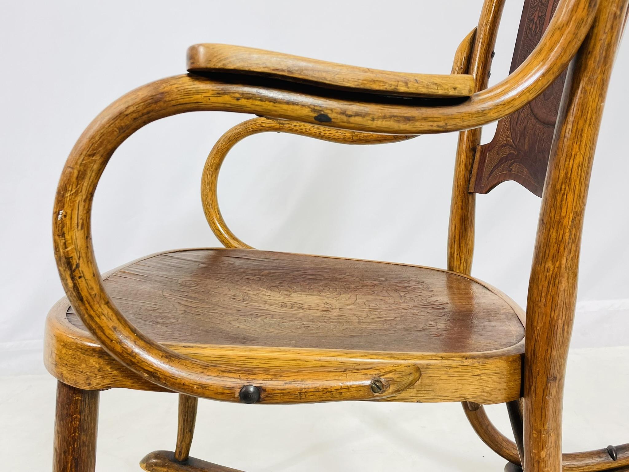 Art Nouveau Bentwood Rocking Chair by Jacob & Josef Kohn, Wien. Austria 1911 For Sale 9