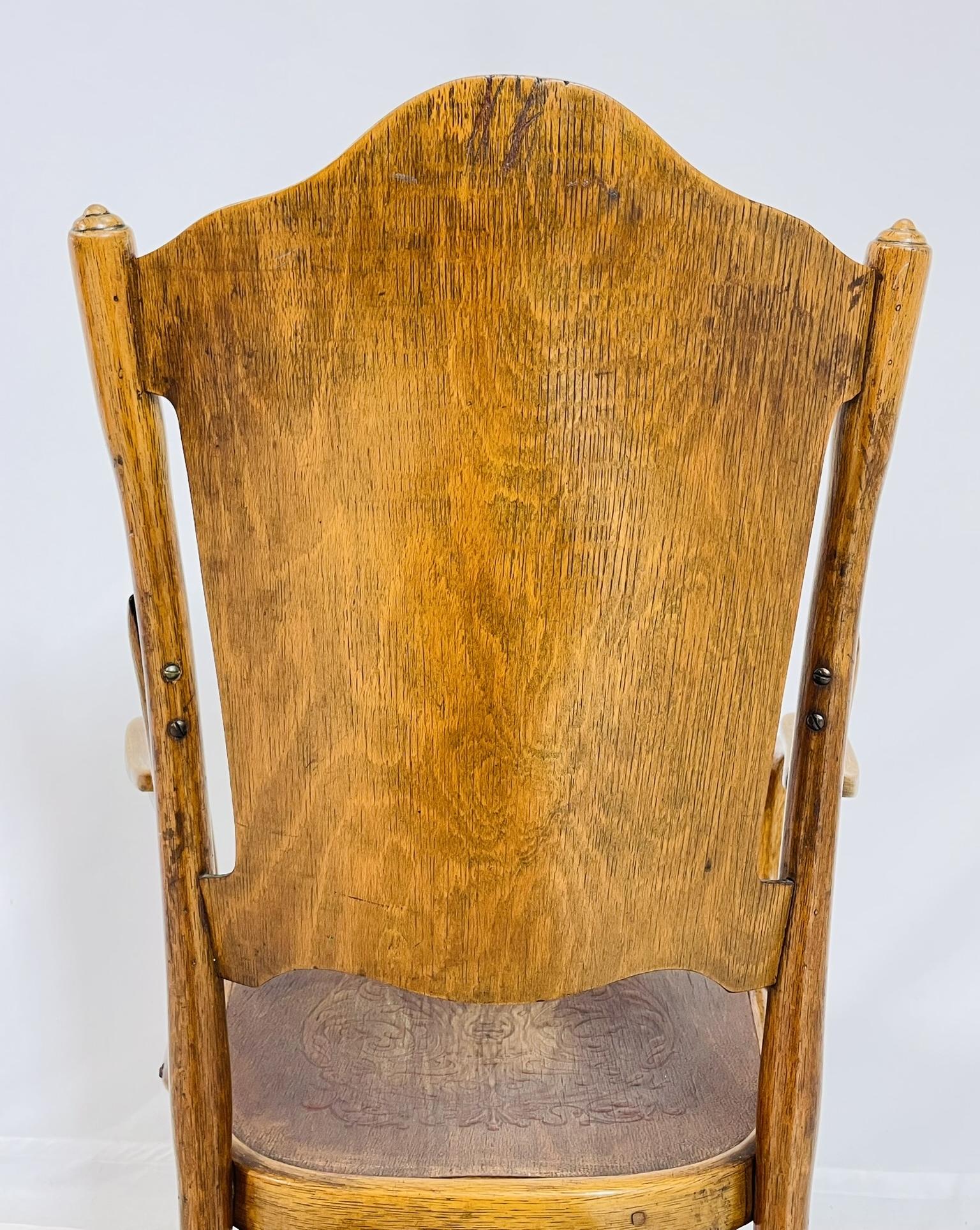 Art Nouveau Bentwood Rocking Chair by Jacob & Josef Kohn, Wien. Austria 1911 For Sale 11