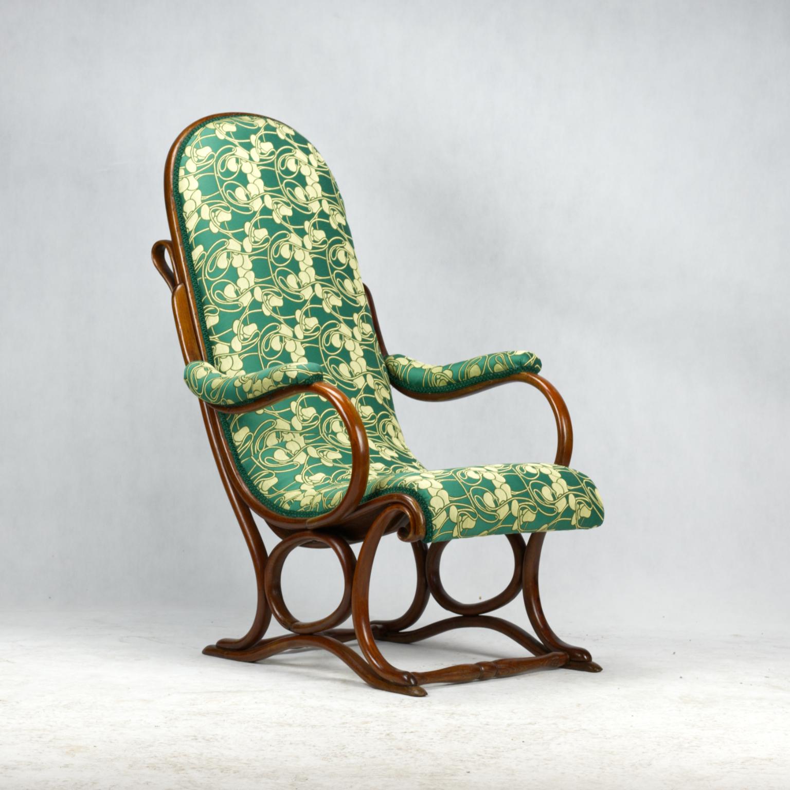 Art Nouveau Bentwood Salonfauteuil Easy Chair / Armchair Thonet No. 1 circa 1890 For Sale 2