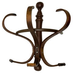Art Nouveau Bentwood Wall Coat Rack Attributed to Thonet, Vienna, 1910s