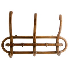 Art Nouveau Bentwood Wall Coat Rack attributed to Thonet, Vienna, 1910s