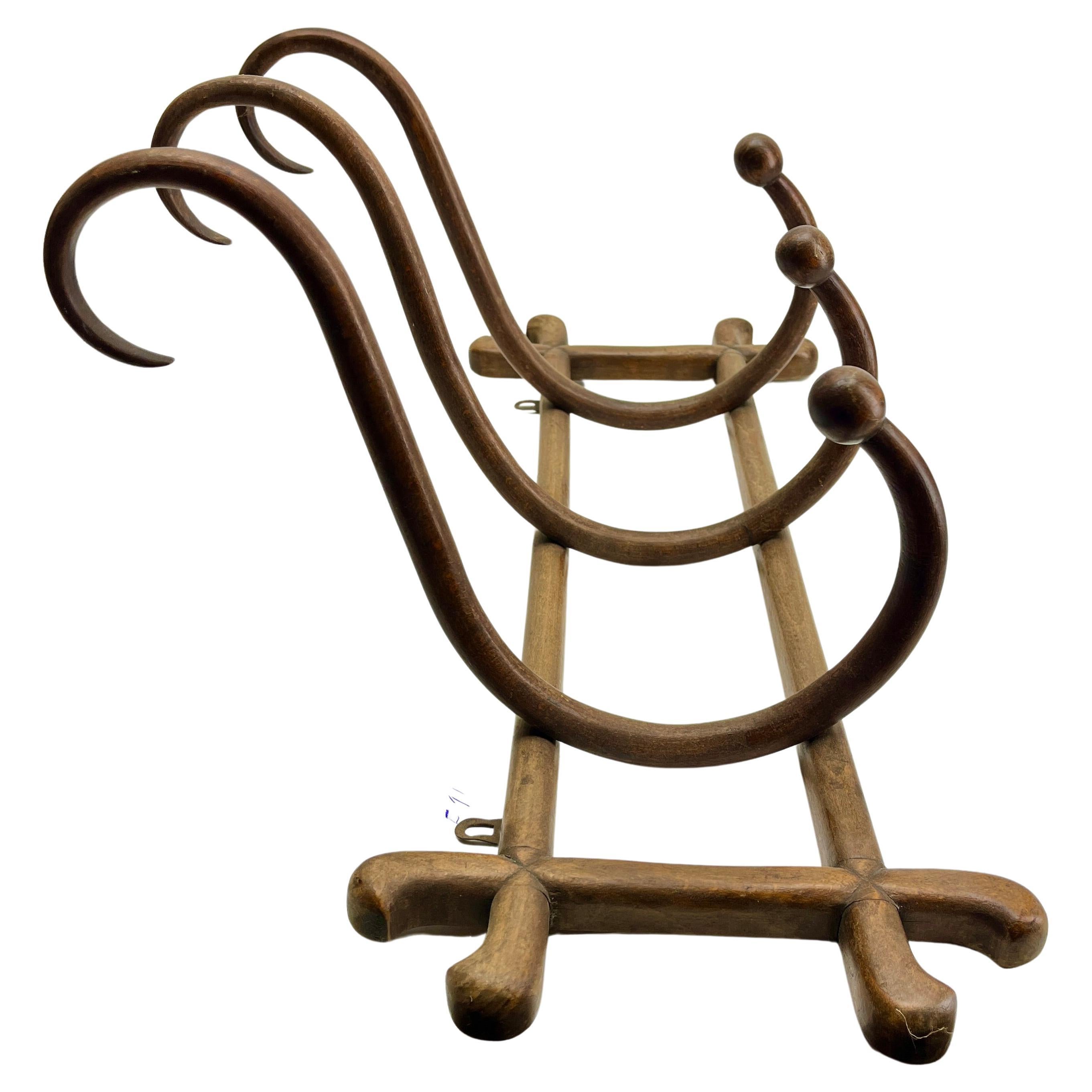 Appendiabiti da parete in legno di Bentwood Art Nouveau Thonet Vienna, 1879-1887 in vendita 3