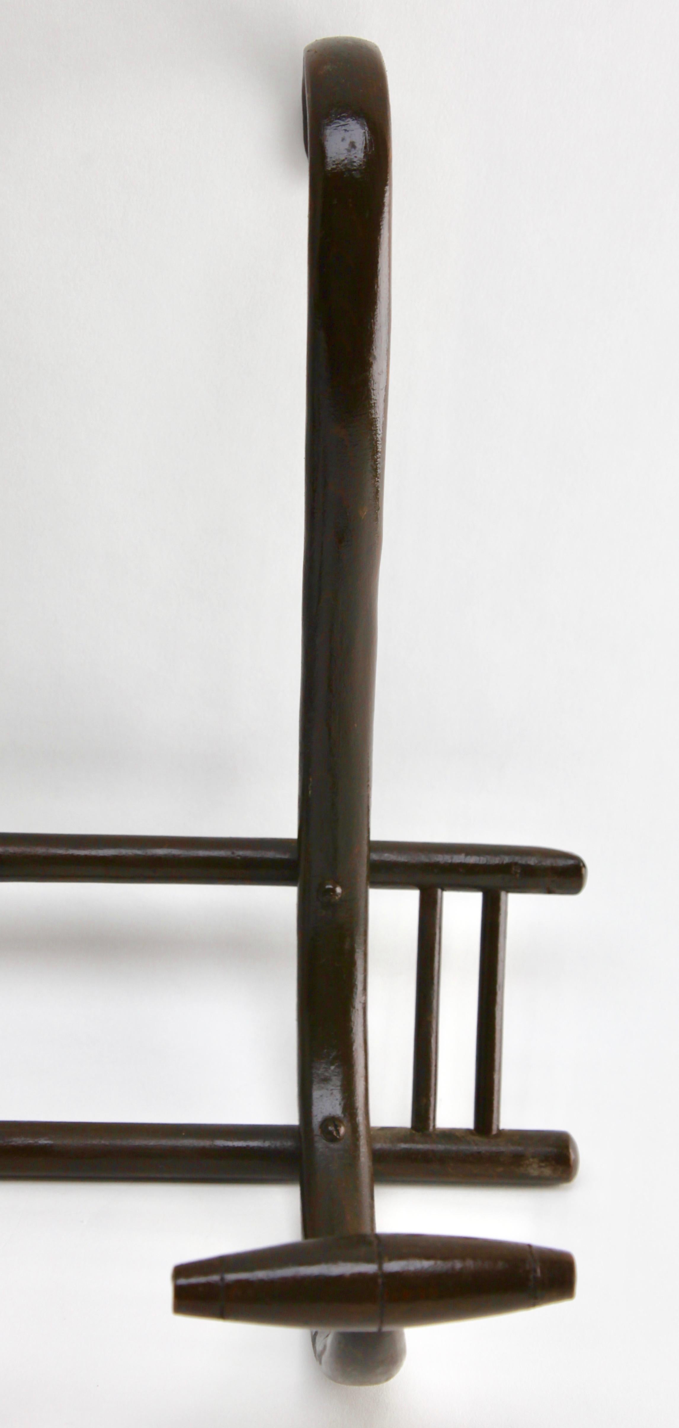 Art Nouveau Bentwood Wall Coat Rack Thonet, Vienna, 1879-1887 In Good Condition In Verviers, BE