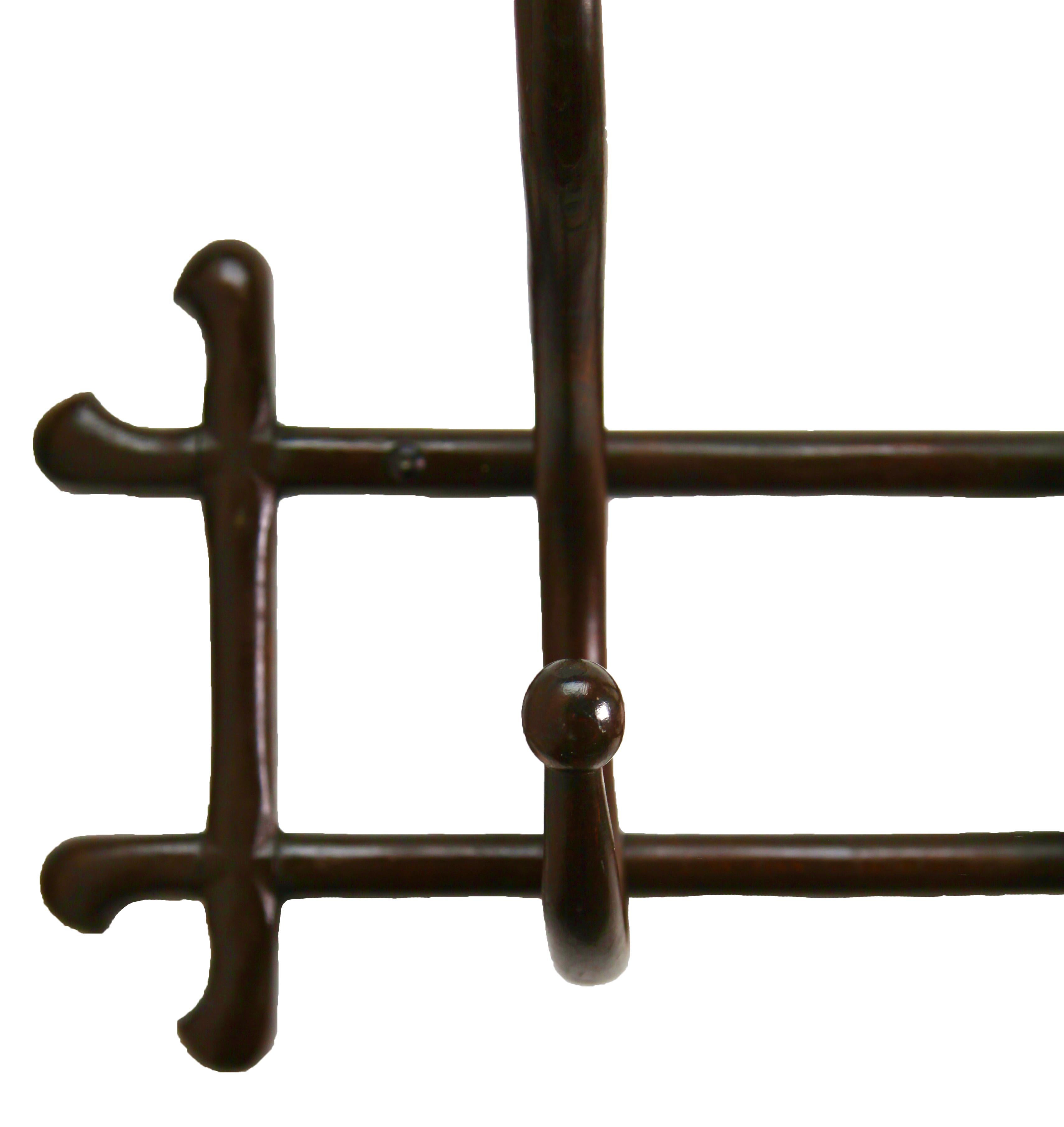 Art Nouveau Bentwood Wall Coat Rack Thonet Vienna, 1879-1887 In Good Condition In Verviers, BE