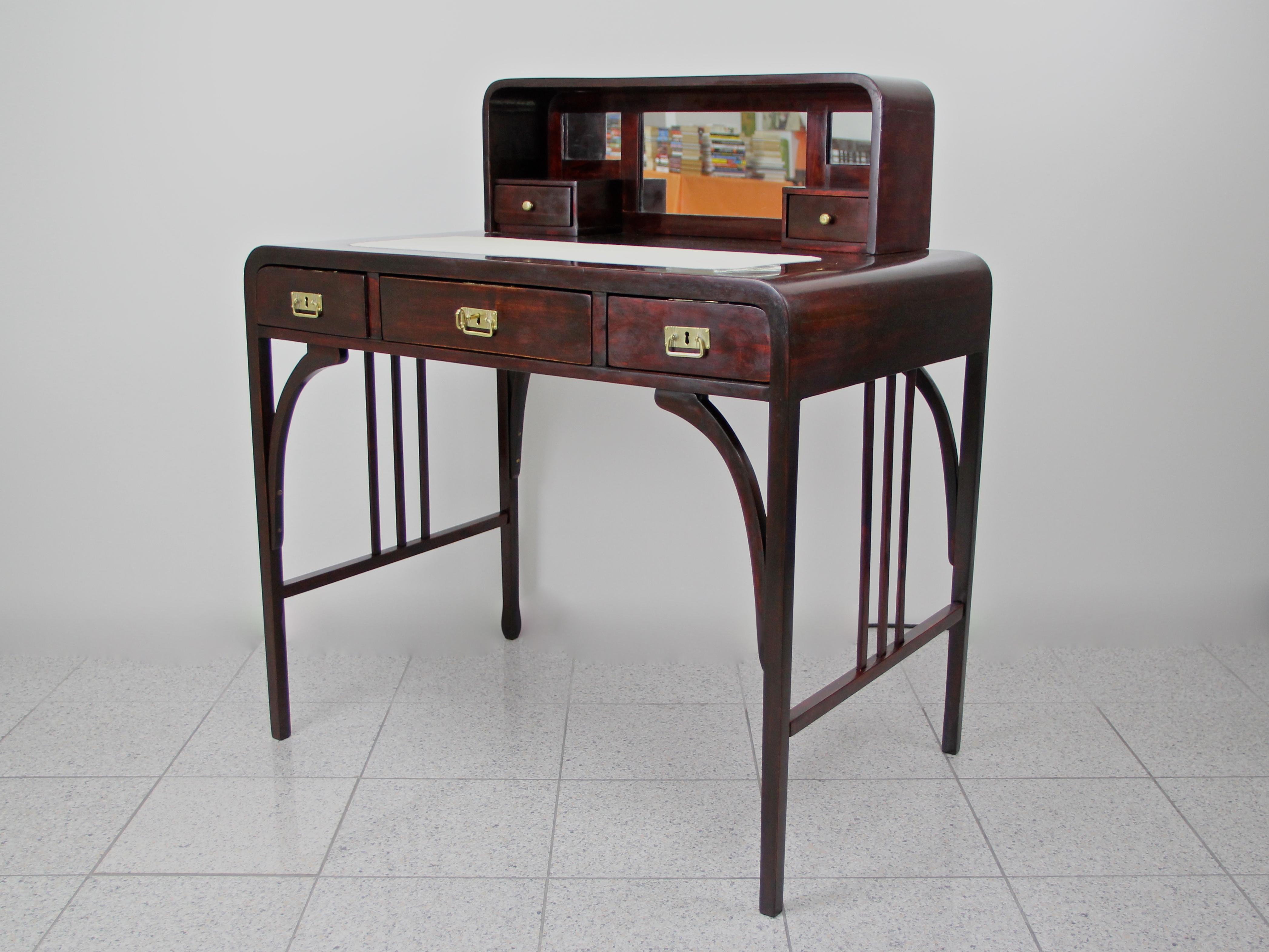 Art Nouveau Bentwood Writing Table/ Desk Attributed to Thonet, Austria 7