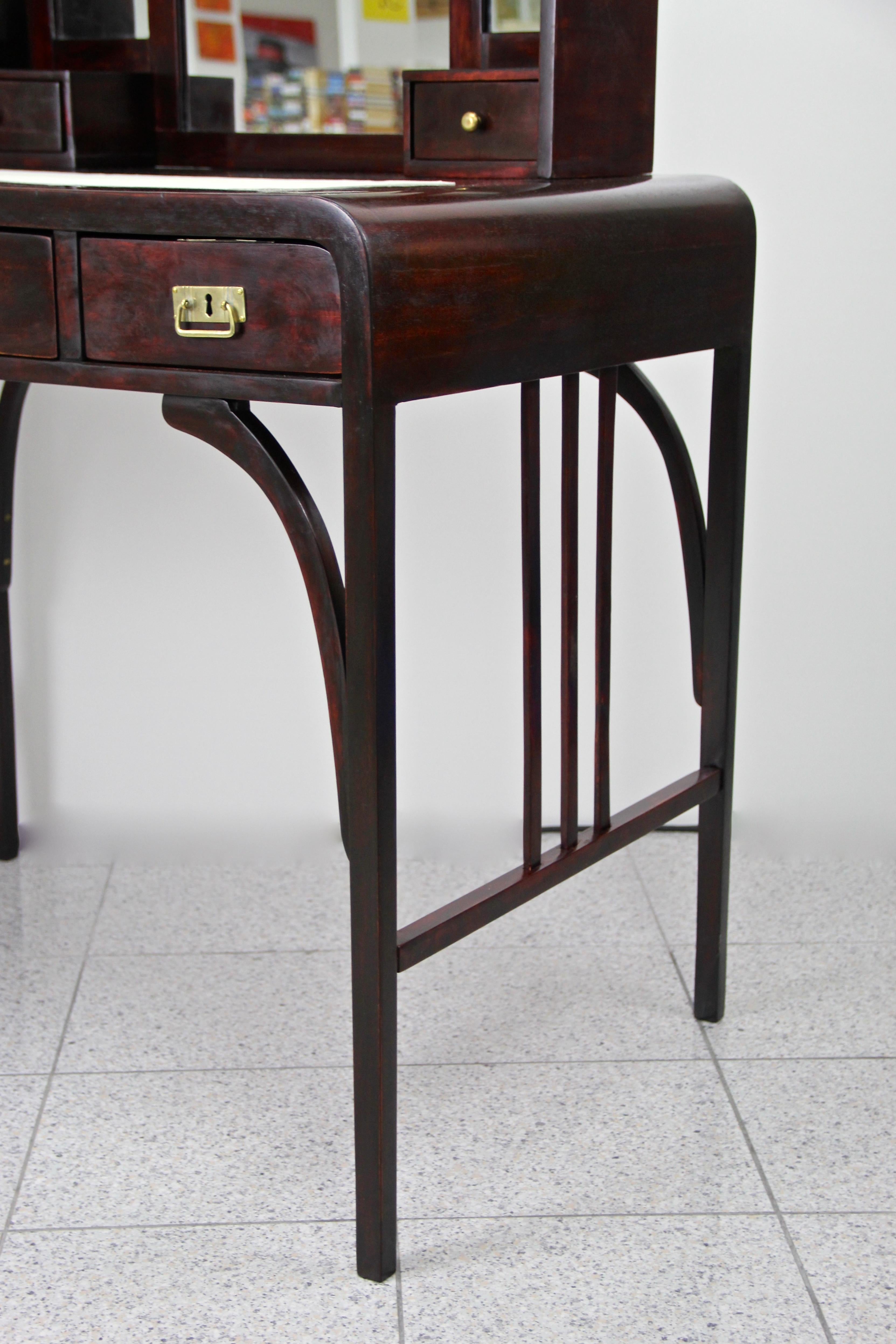 Art Nouveau Bentwood Writing Table/ Desk Attributed to Thonet, Austria 10