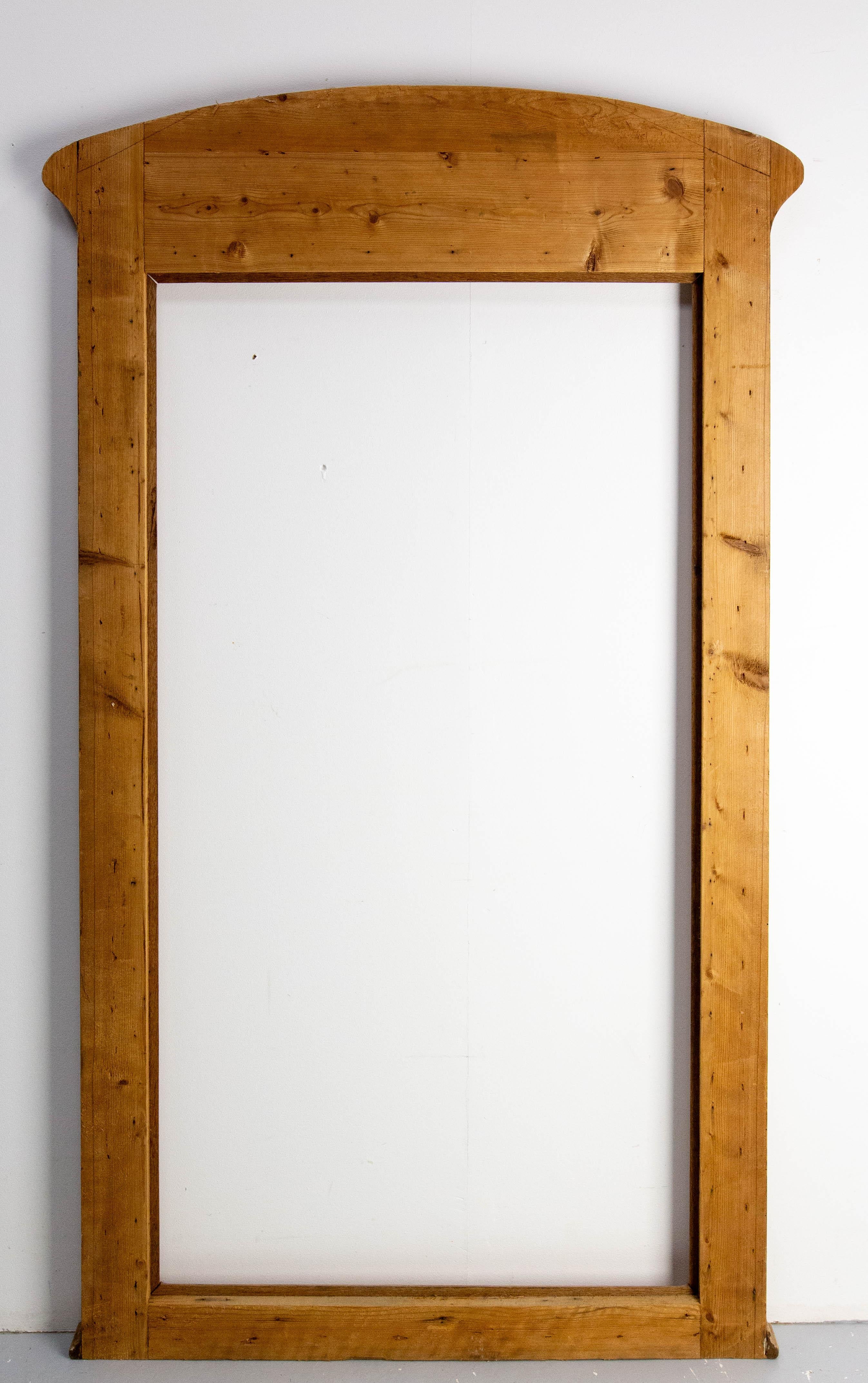 Large Art Nouveau frame for mantelpiece mirror or picture Teak, circa 1920 For Sale 4