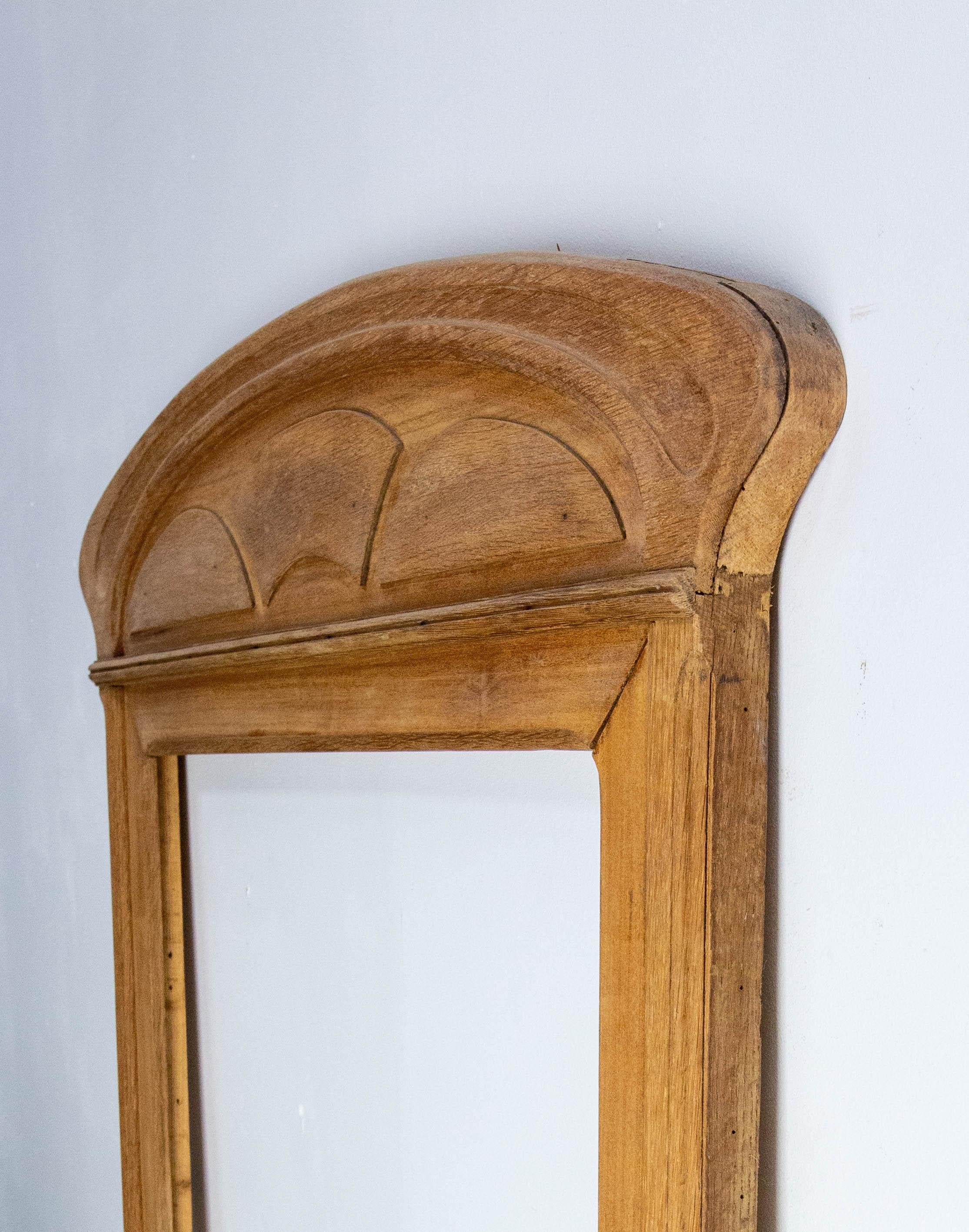 Large Art Nouveau frame for mantelpiece mirror or picture Teak, circa 1920 For Sale 3