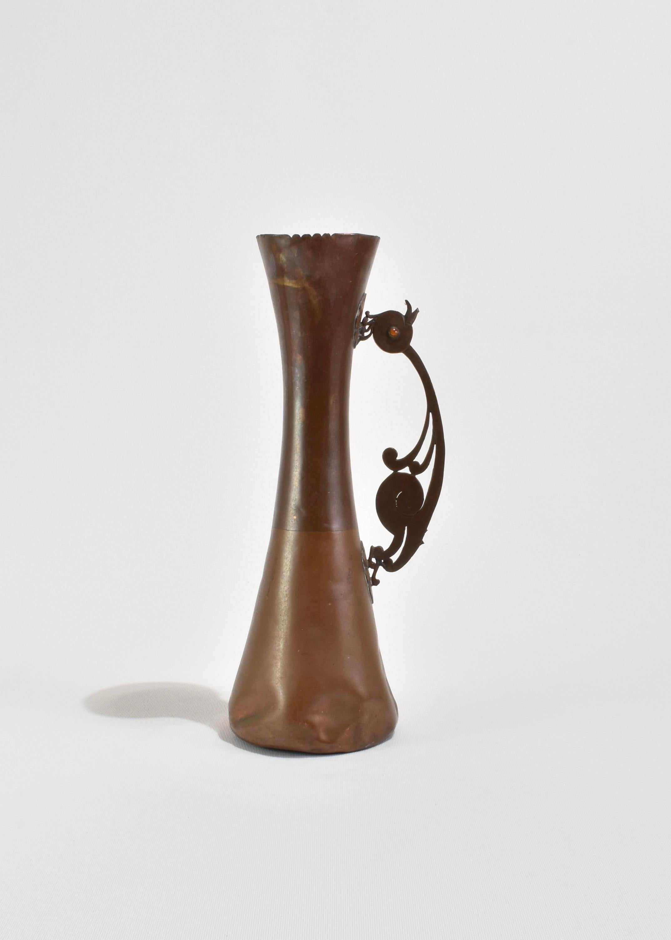 Hand-Crafted Art Nouveau Bird Pitcher