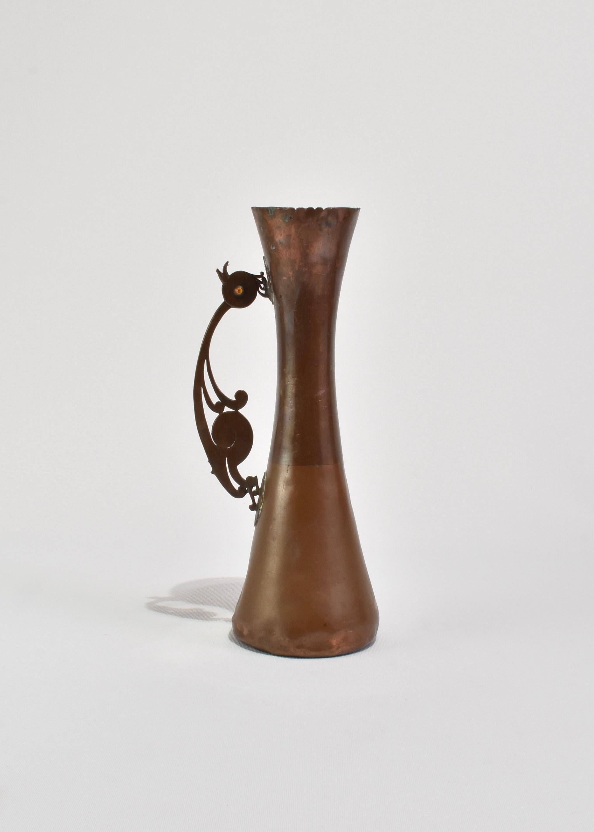 Art Nouveau Bird Pitcher In Good Condition In Richmond, VA
