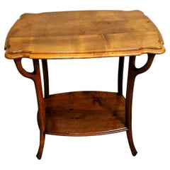 Art Nouveau Blond Walnut French Coffee Table