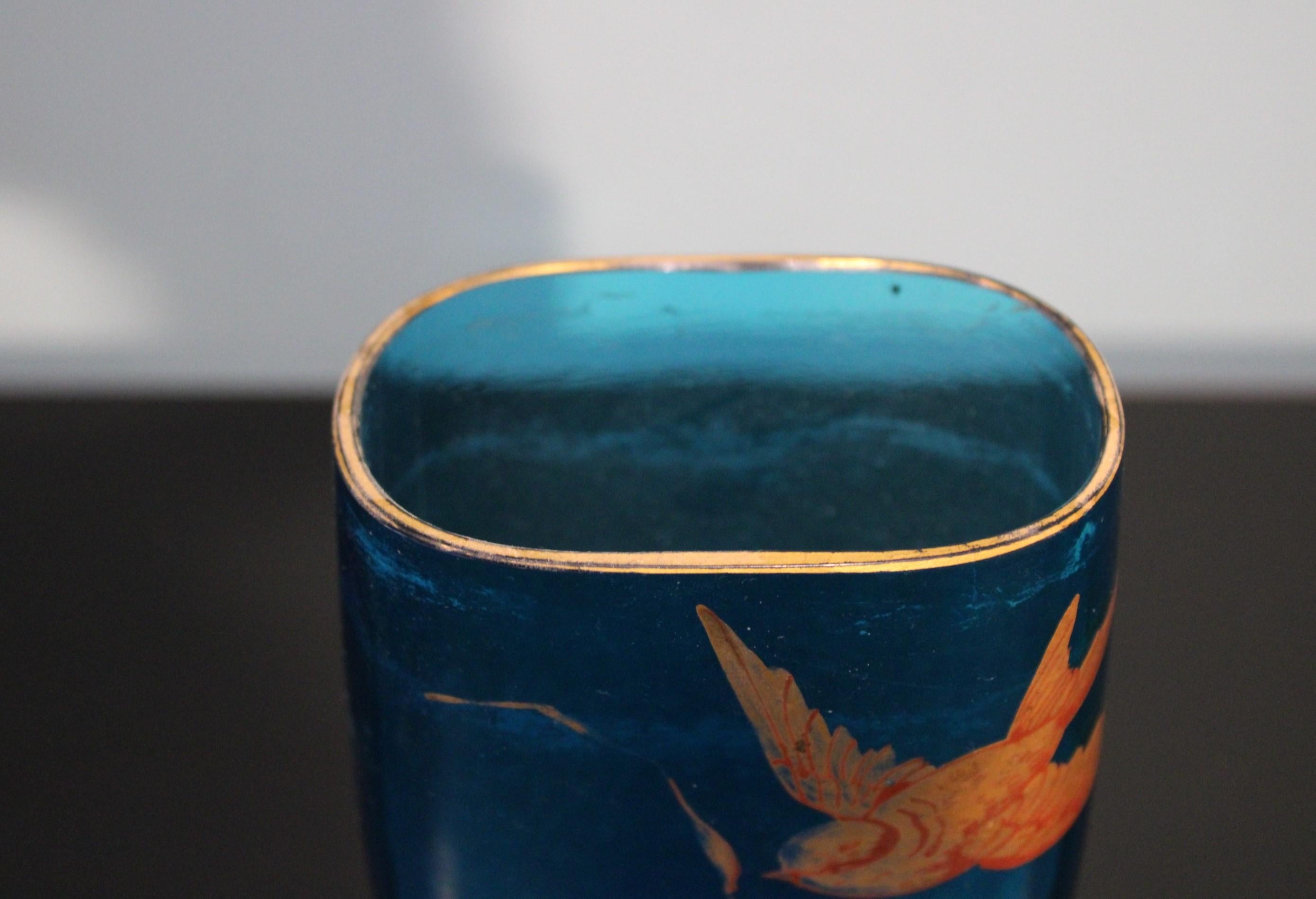 Art Nouveau Blue Glass Vase For Sale 1