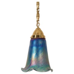 Art Nouveau Blue Pendant Lamp