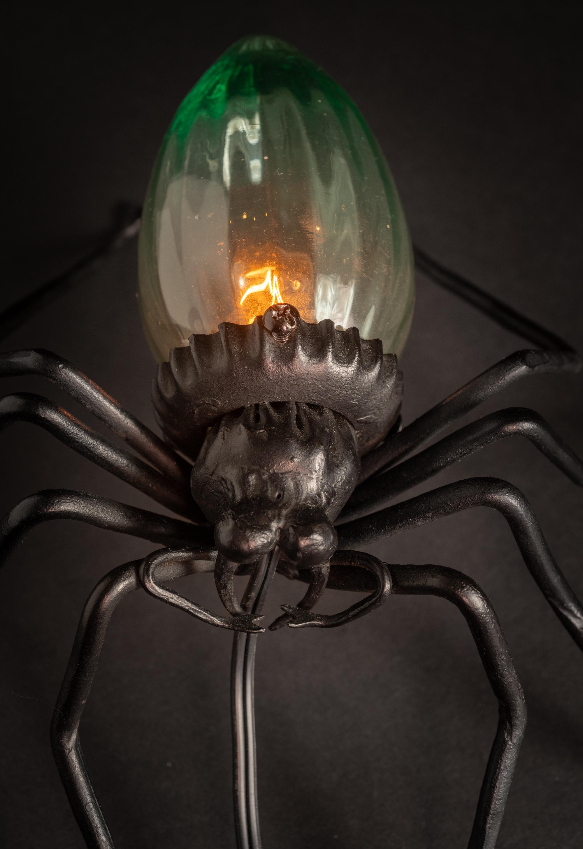 Art Nouveau Blue Spider Lamp by Unknown European Artist For Sale 8