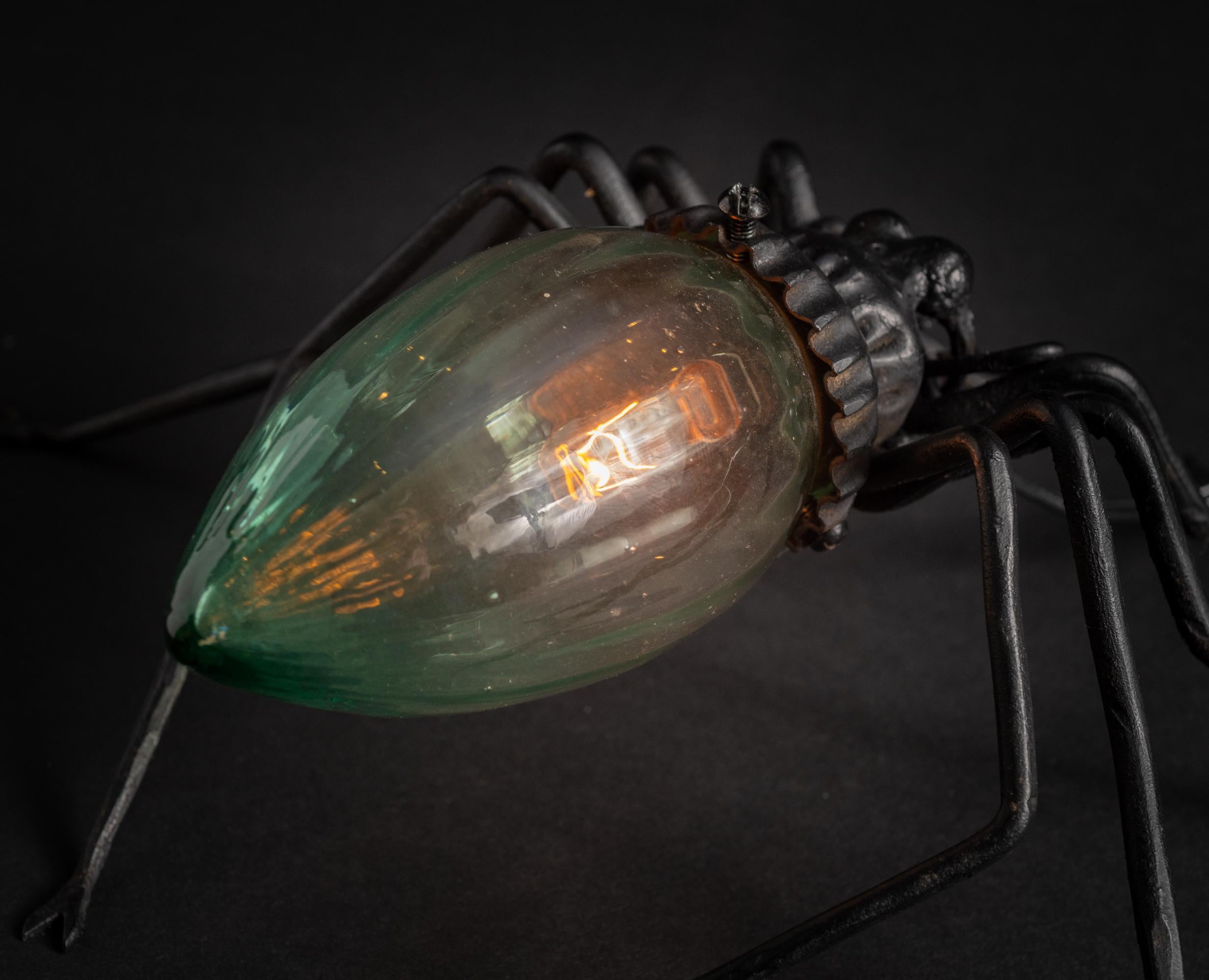 Art Nouveau Blue Spider Lamp by Unknown European Artist For Sale 9