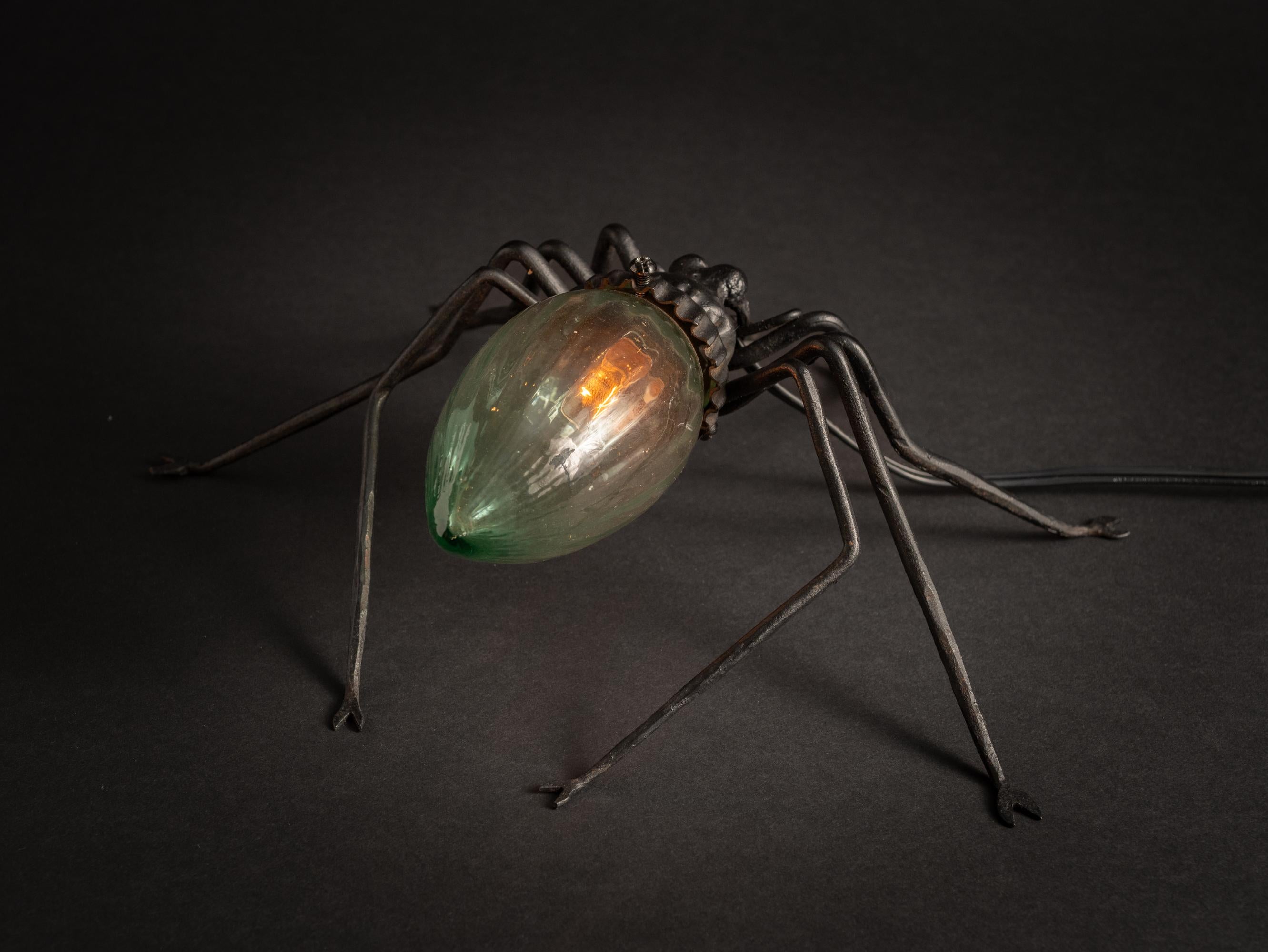 Art Nouveau Blue Spider Lamp by Unknown European Artist For Sale 3