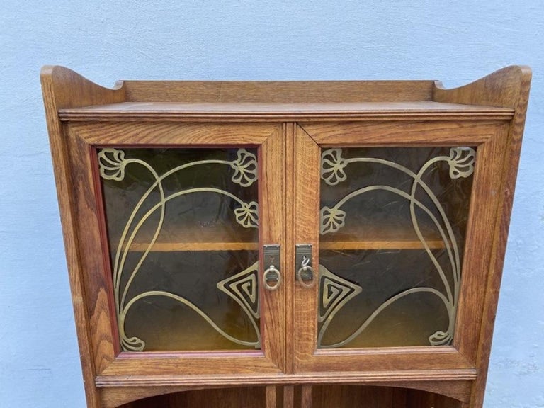 French Art Nouveau Bookcase For Sale